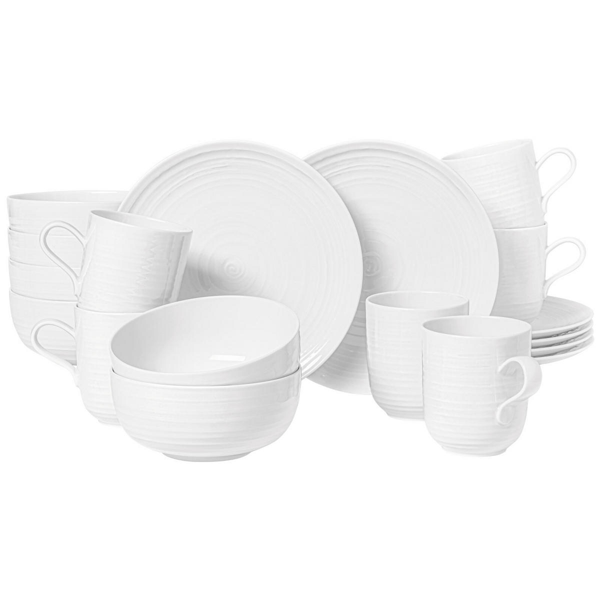 FRÜHSTÜCKS-SET Terra Weiß 18er Set - Weiß, Keramik (1/1/1cm) - Seltmann Weiden