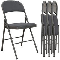 KLAPPSESSEL Grau 4 Stück - Grau, Naturmaterialien (45/78/46cm) - GiPP
