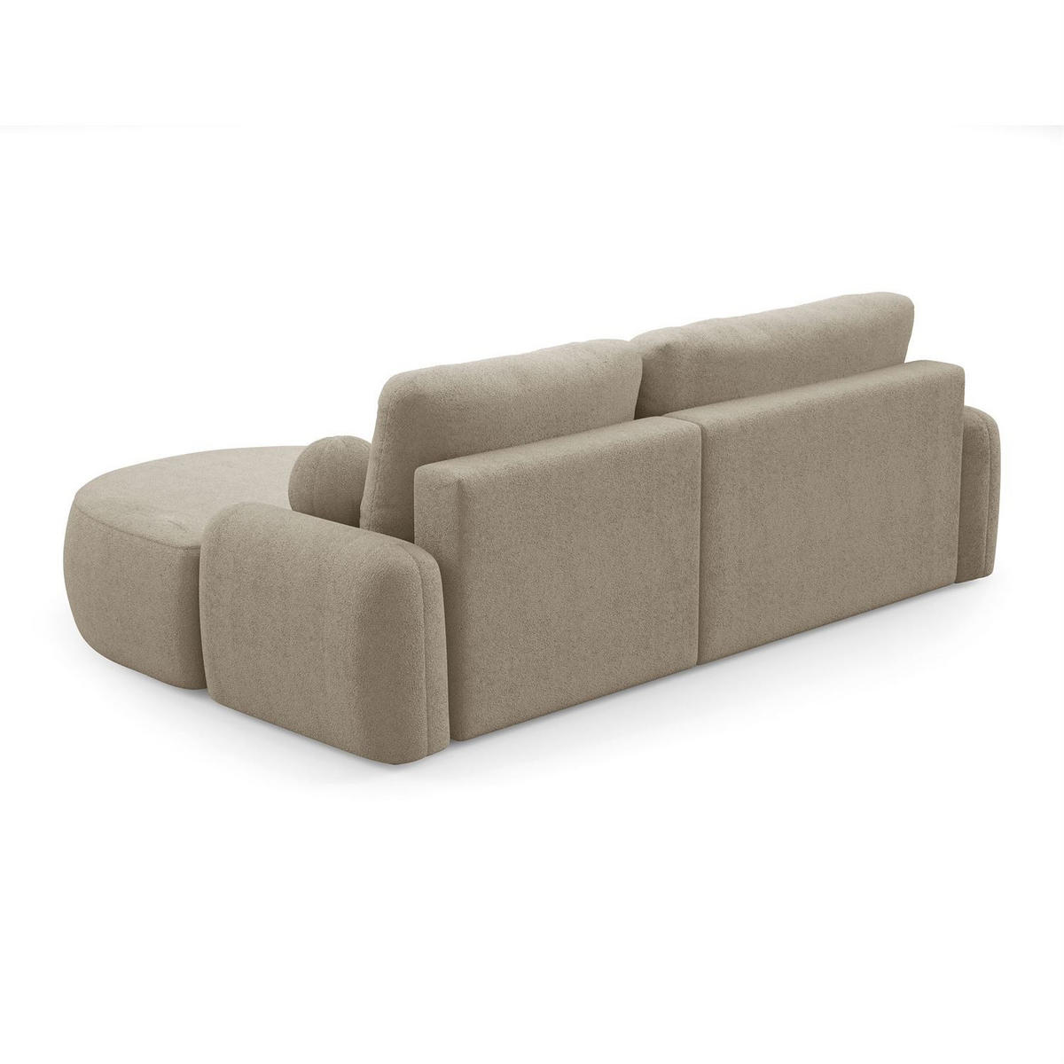 ECKSOFA CLEO mit Schlaffunktion Version Rechte QUELLE 16 - Beige, Kunststoff (264/172cm) - Lookway