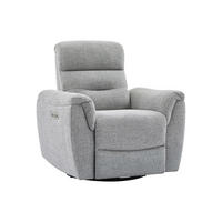 ELEKTRISCHER Relax-Sessel aus grauem Strukturstoff BREVIO - Grau, Textil (91/101/90cm) - Vente-Unique