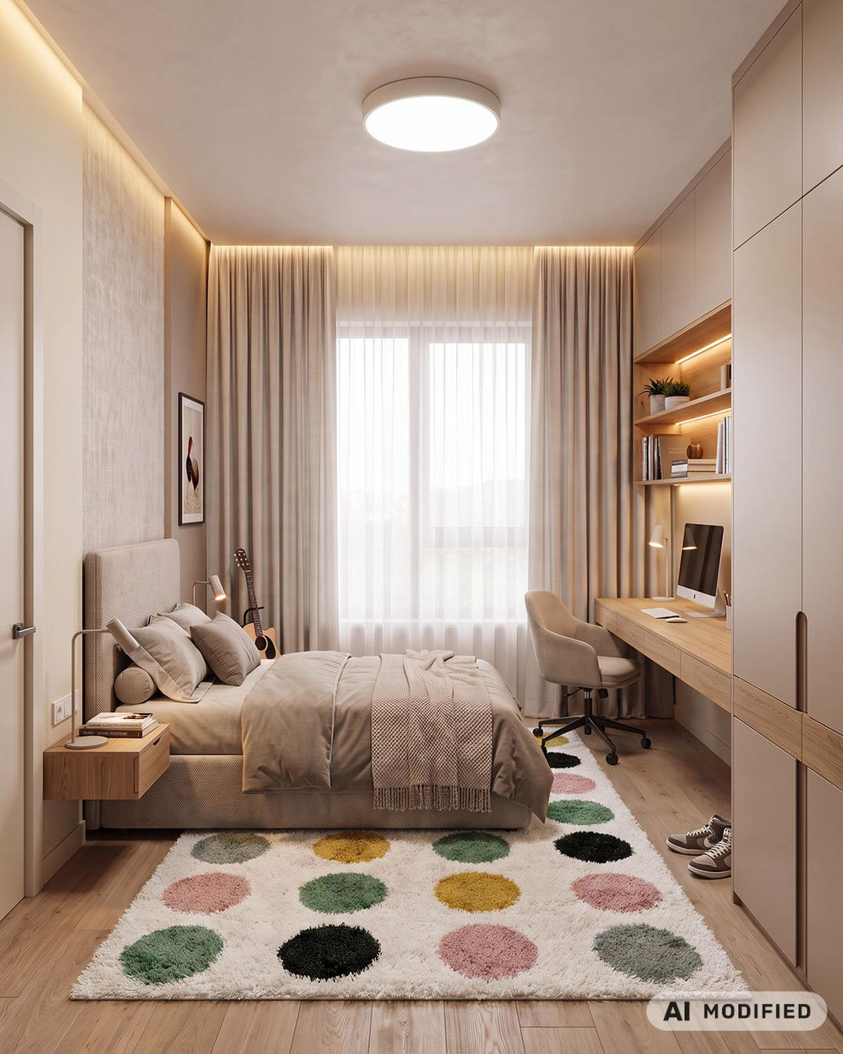 KINDERTEPPICH Ibi Estilo Mazovia 140x200cm Creme Rosa Geometrisch Langflor - Creme, Textil (140/200cm) - Mazovia