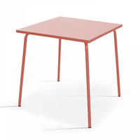 GARTENTISCH , Lehm - Pink, Metall (70/70/72cm) - Oviala