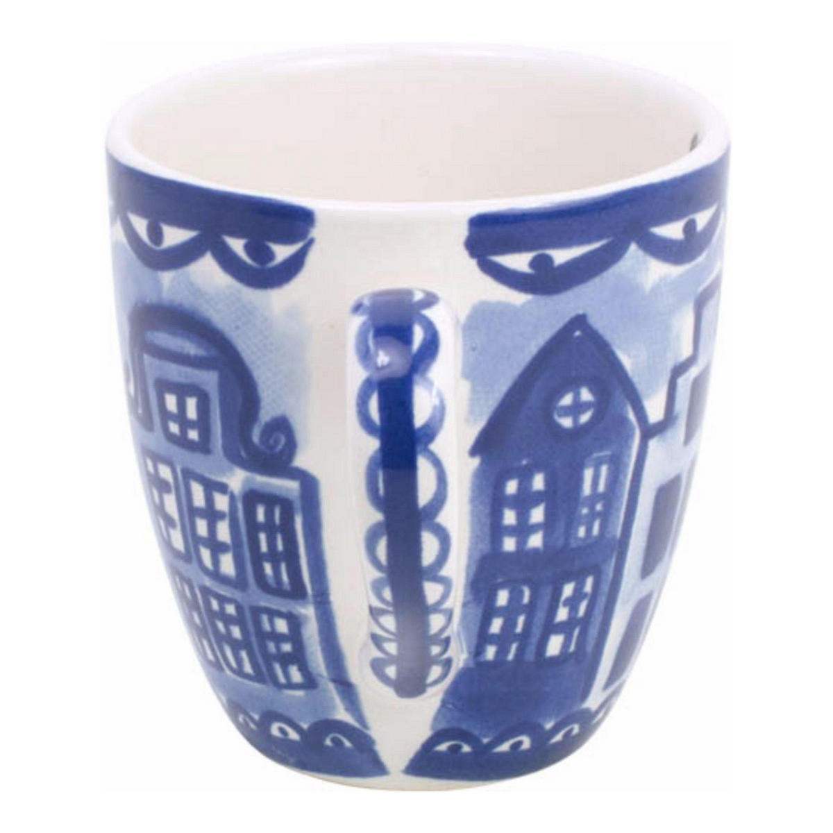 MINI-BECHER Küssend in Blau - 200 ml - Multicolor, Keramik (0.2L) - Blond Amsterdam