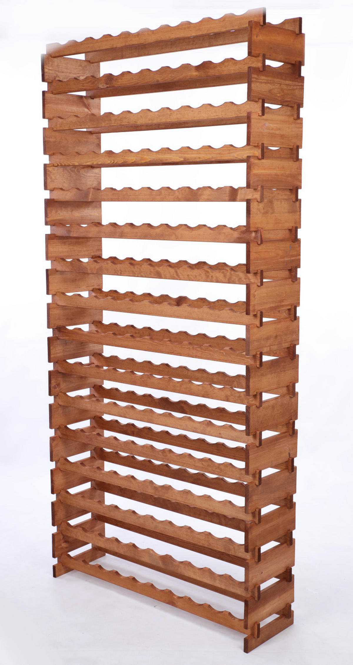 WEINREGAL VINOTECA FLEX PRO HxBxT 219x103x28cm 160 Flaschen auf 16 Ebenen Braun geölt - Braun, Holz (103/219/28cm) - PROREGAL