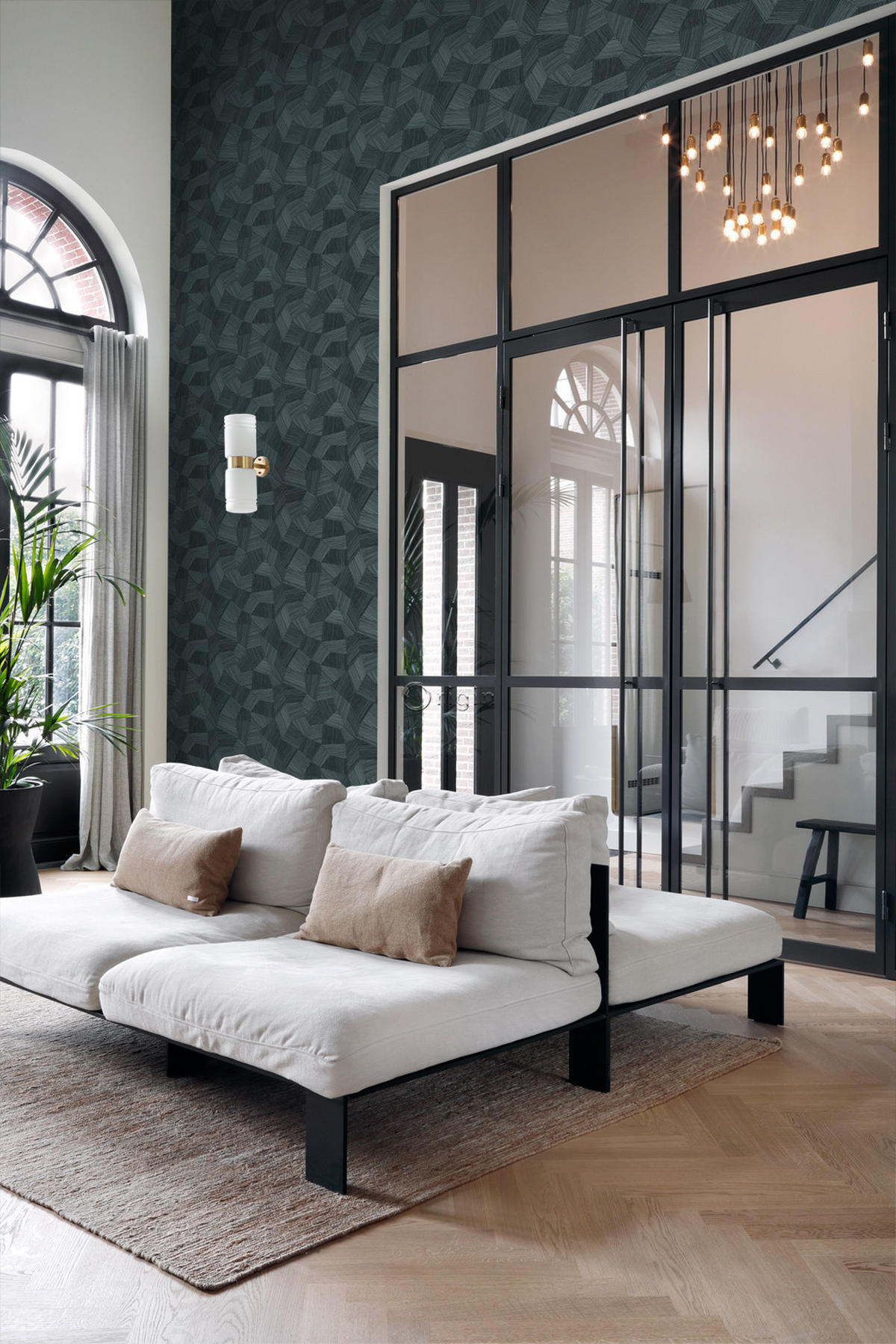 TAPETE 3D-Muster 53 cm x 10.05 m - Schwarz, Papier (53/1000cm) - Origin Wallcoverings