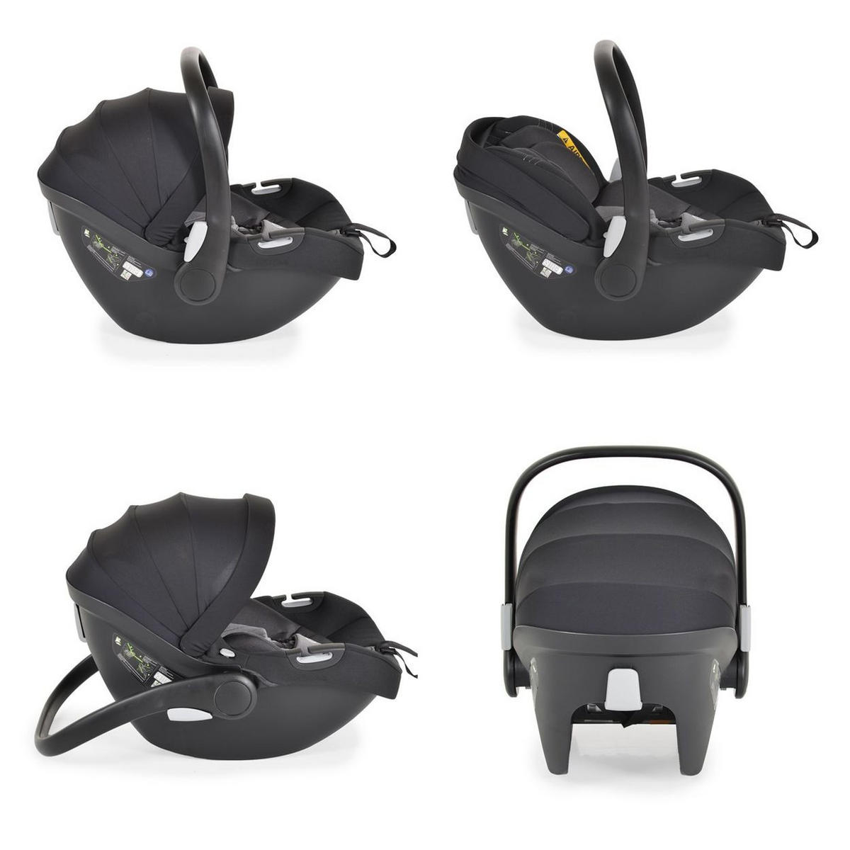 BABYSCHALE i-Size (40 - 83 cm) schwarz Gruppe 0+ Gurt, verstellbare Kopfstütze - Schwarz, Kunststoff (43/68/56cm) - Cangaroo