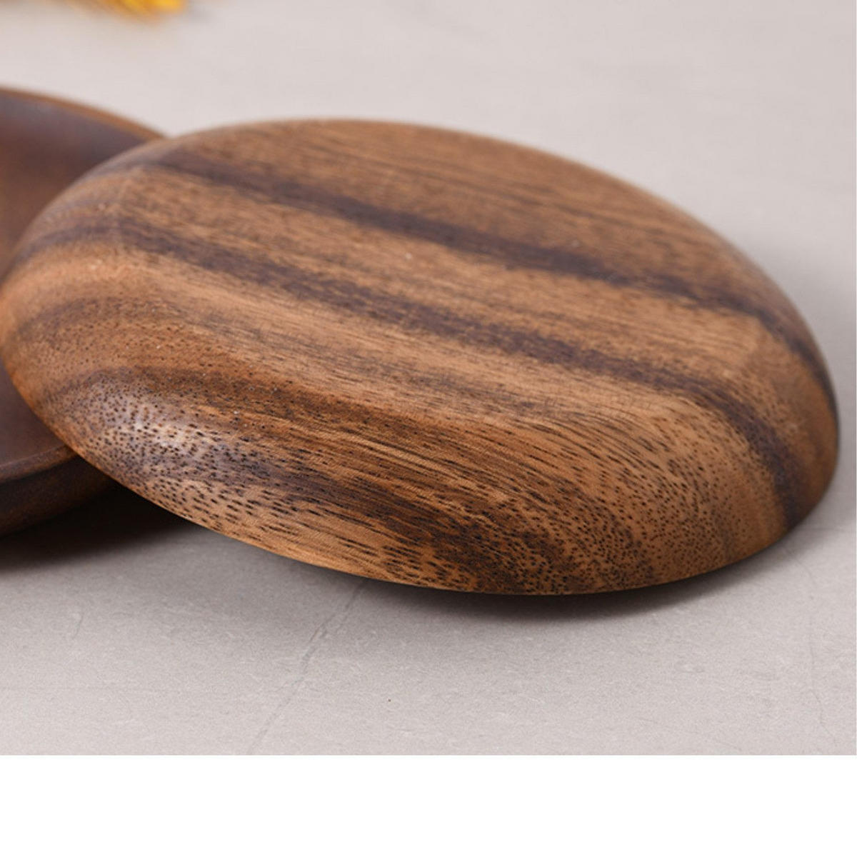 TELLERSET 5-tlg. Walnussholz Braun 20/18/15/12,5/10 cm - Walnussfarben, Holz (20/2/20cm) - Quality Elegance