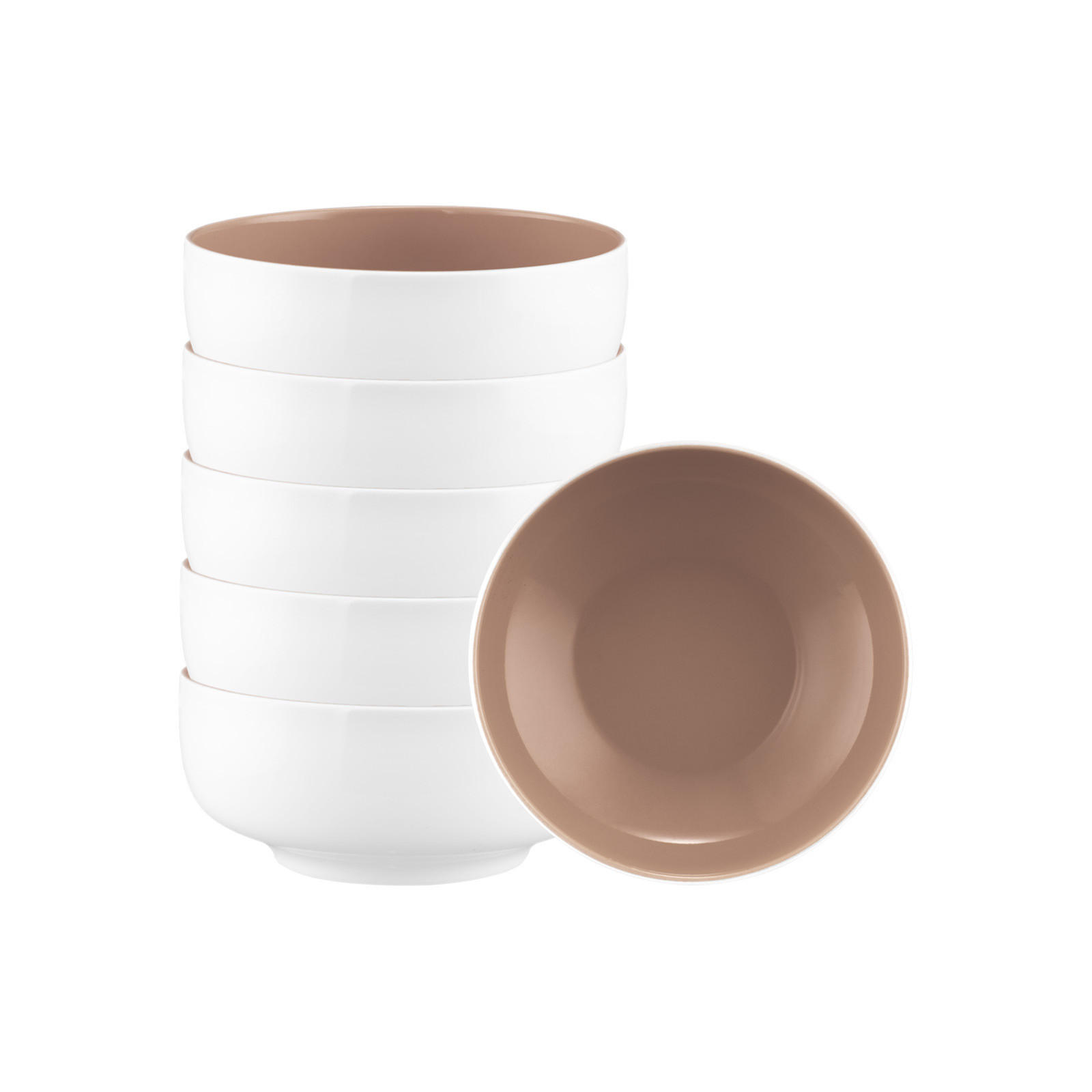 MÜSLISCHALEN Sento Home Pure Colors Cocoa Brown ø 15,4 cm 6er Set - Hellbraun, Keramik (15.4cm) - Seltmann Weiden