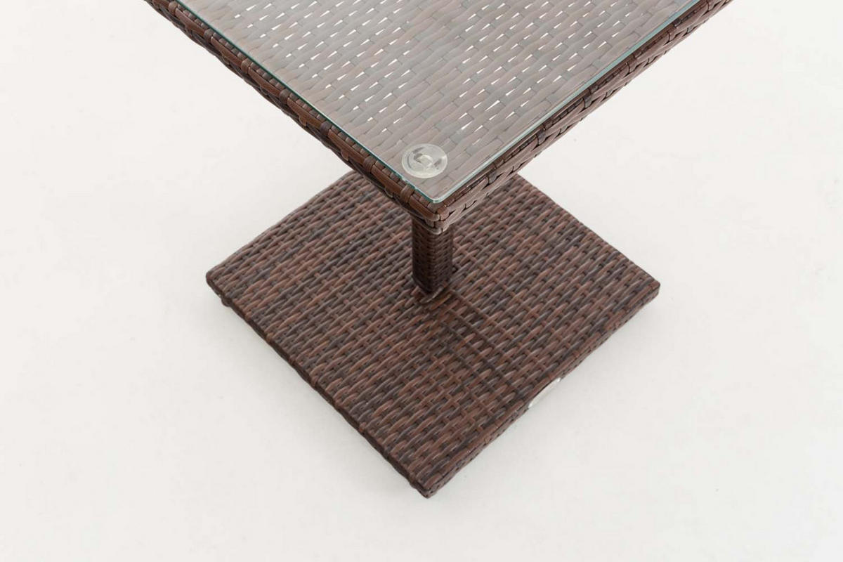 GARTENTISCH Parlo braun-meliert - Braun, Kunststoff (72.5/59/59cm) - TPFGarden