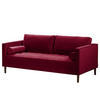 3-SITZER SOFA - Samt - Dunkelrot, Textil (191/80/86cm) - home24