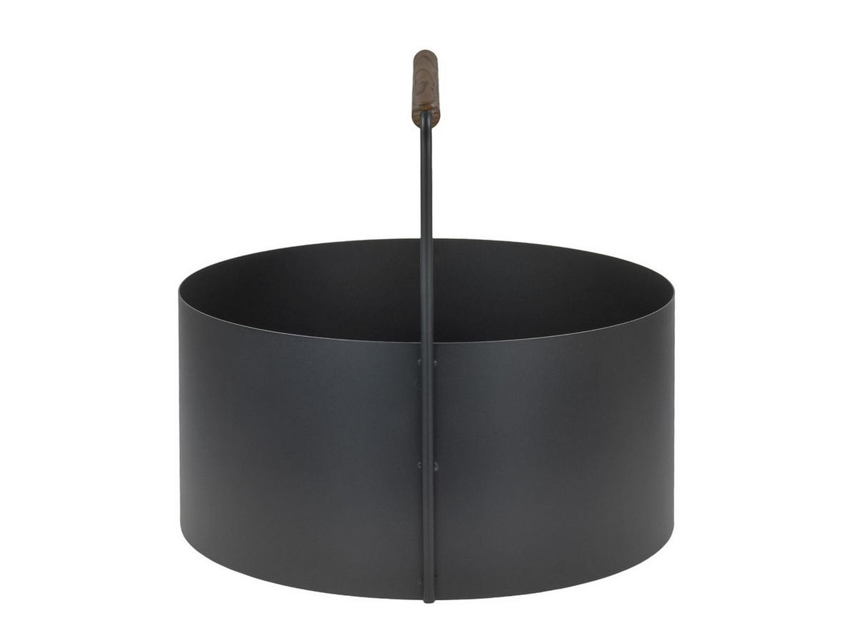 KAMINHOLZKORB Ashi "L" schwarz-braun 45/42cm - Braun, Metall (45/42/45cm) - Blomus