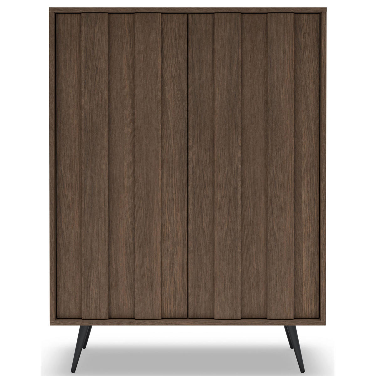 KOMODA Amaro, dub, 93 cm - černá/barva dubu, kov/kompozitní dřevo (93.5/125.6/40cm) - Selsey