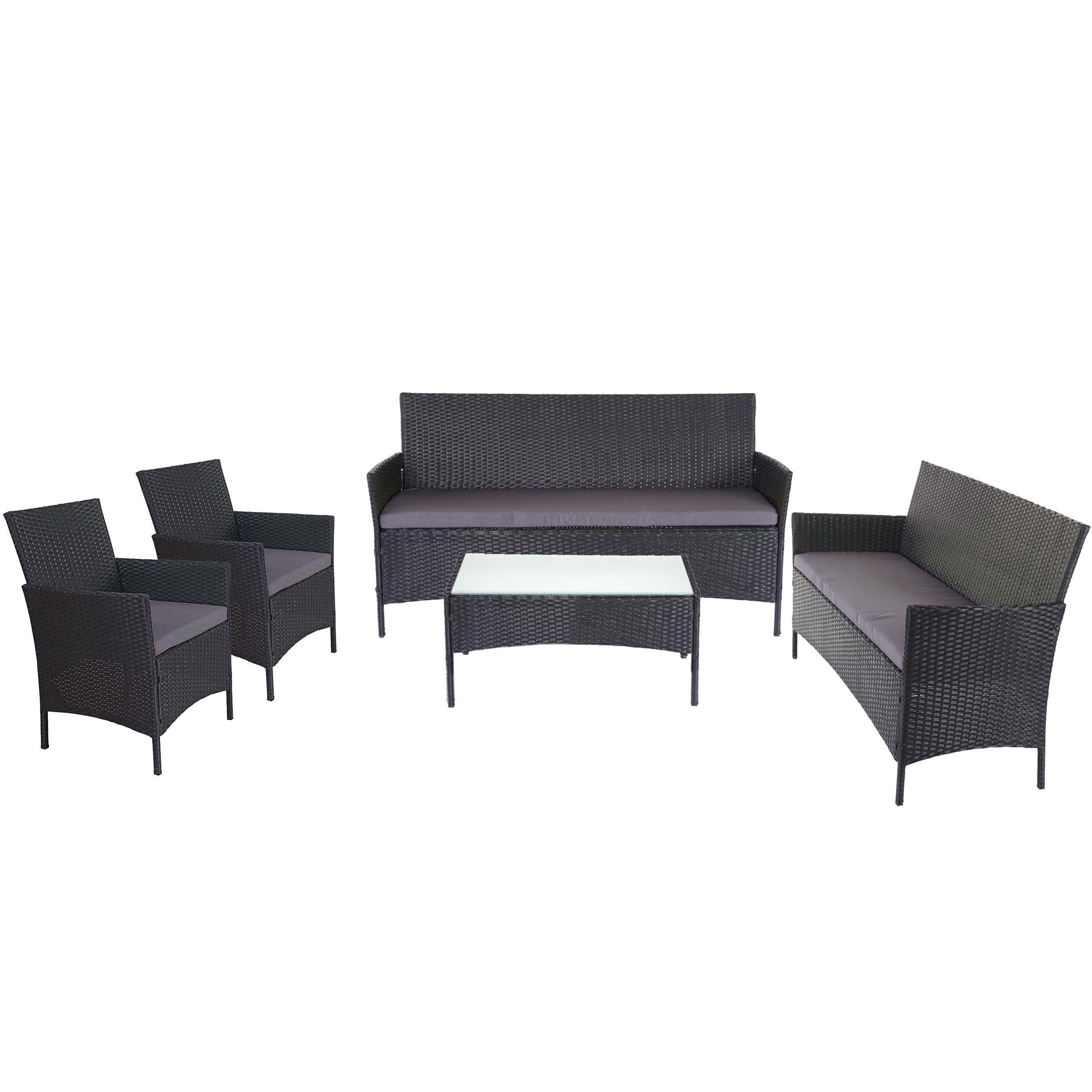 LOUNGE-SET Gartengarnitur Anthrazit - Anthrazit, Metall - PROREGAL