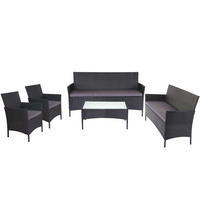 LOUNGE-SET Gartengarnitur Anthrazit - Anthrazit, Metall - PROREGAL