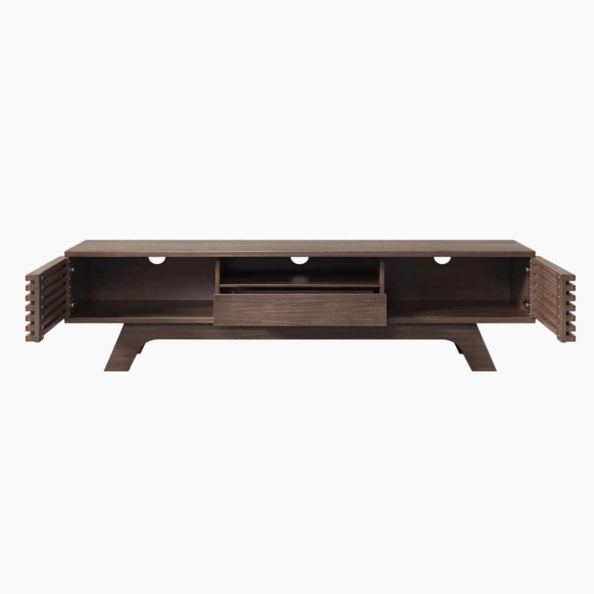 TV-ELEMENT 150/35/44 cm Natürlich mit 1 Schublade und 2 Türen - Ahornfarben, Holz (150/44/35cm) - Oxeza