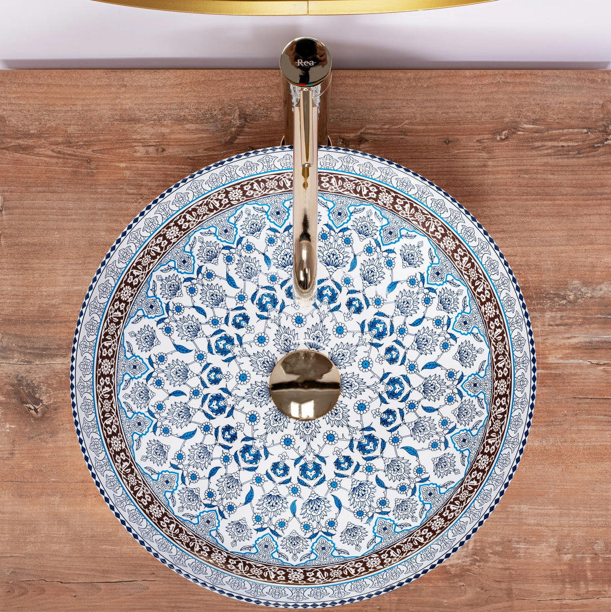 AUFSATZWASCHBECKEN ARTE BLUE 40/40/11,5 cm - Blau, Keramik (40/11.5/40cm) - REA