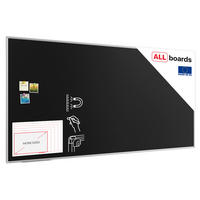 SCHWARZE magnetische Kreidetafel mit Alurahmen EXPO 240x120cm - Schwarz, Metall (240/120/1.6cm) - ALLboards