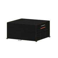 SCHUTZHÜLLE Gartentisch 125 x 63 x 74 cm 420D Oxford Gewebe Wasserdicht - Schwarz, Kunststoff (1/1/1cm)