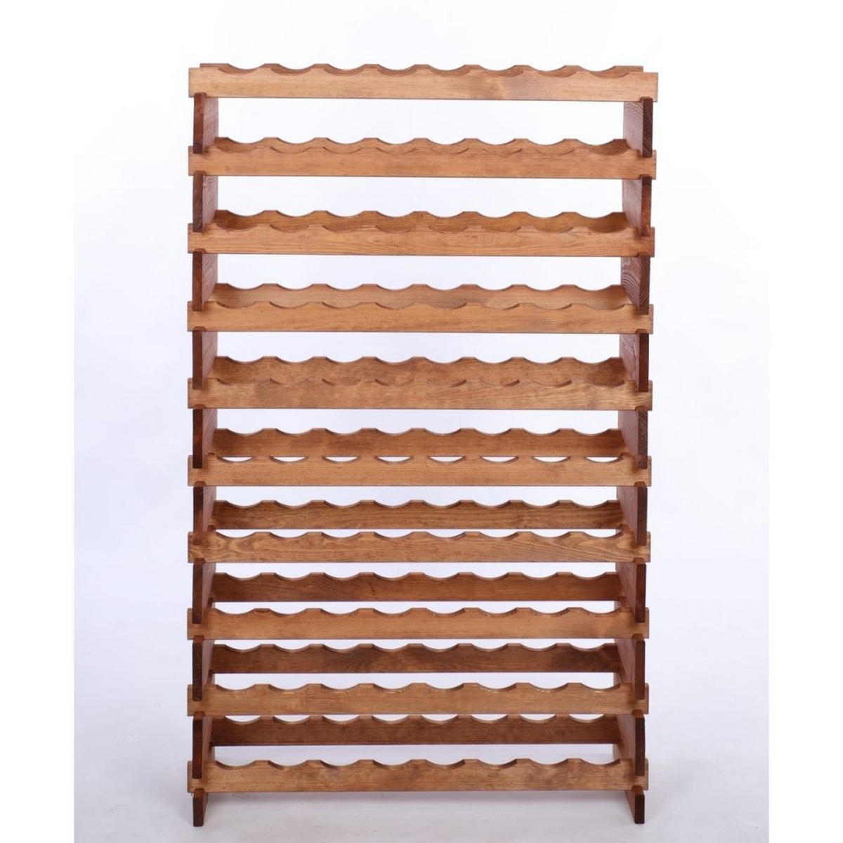 WEINREGAL VINOTECA FLEX PRO HxBxT 135x84x28cm 80 Flaschen auf 10 Ebenen Braun geölt - Braun, Holz (84/135/28cm) - PROREGAL