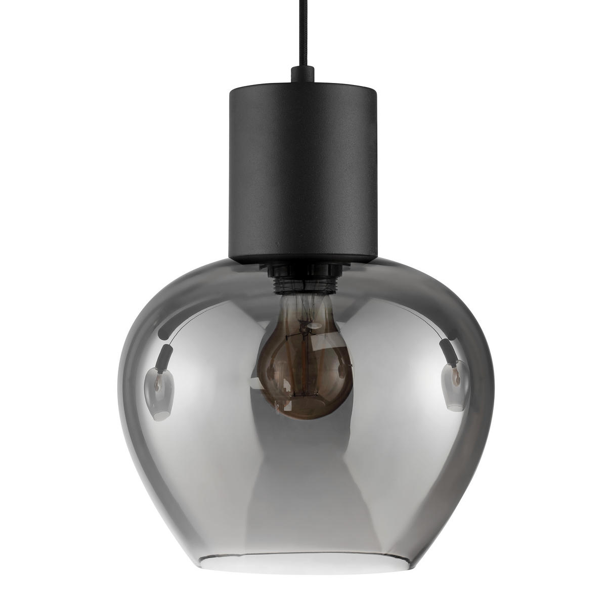 LED DECKENLEUCHTE Ligari Schwarz/Rauchglas 23/123/150 cm - Multicolor, Kunststoff (23/123/150cm) - Brilliant