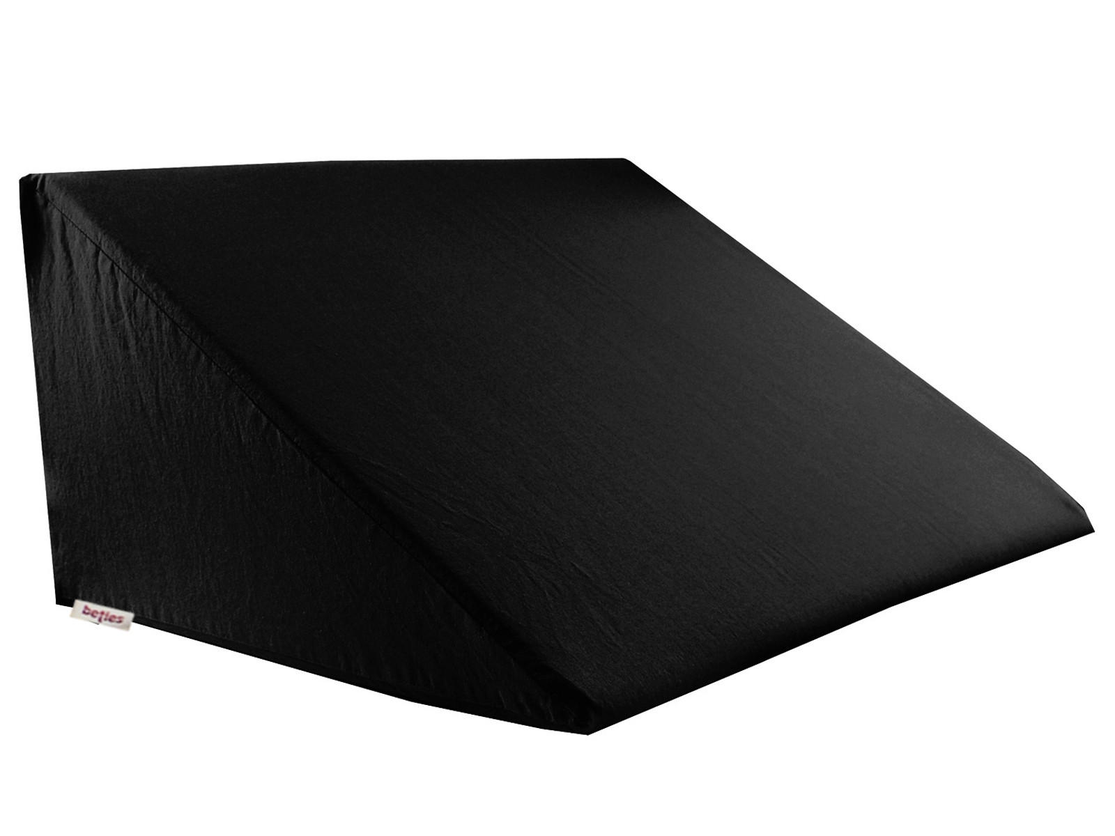 KEILKISSENBEZUG Basic 100% Baumwolle schwarz 62/49/30 cm - Schwarz, Textil (62/49cm) - beties Heimtextil