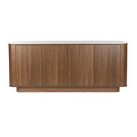 SIDEBOARD Almira Hoch 180 cm / Marmoroptik Walnussfarbe - Braun, Holzwerkstoff (180/75/40cm) - Housecraft Living