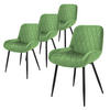 ESSZIMMERSTUHL Samt Grün 4er Set - Grün, Metall (60/81/54cm) - ML-DESIGN