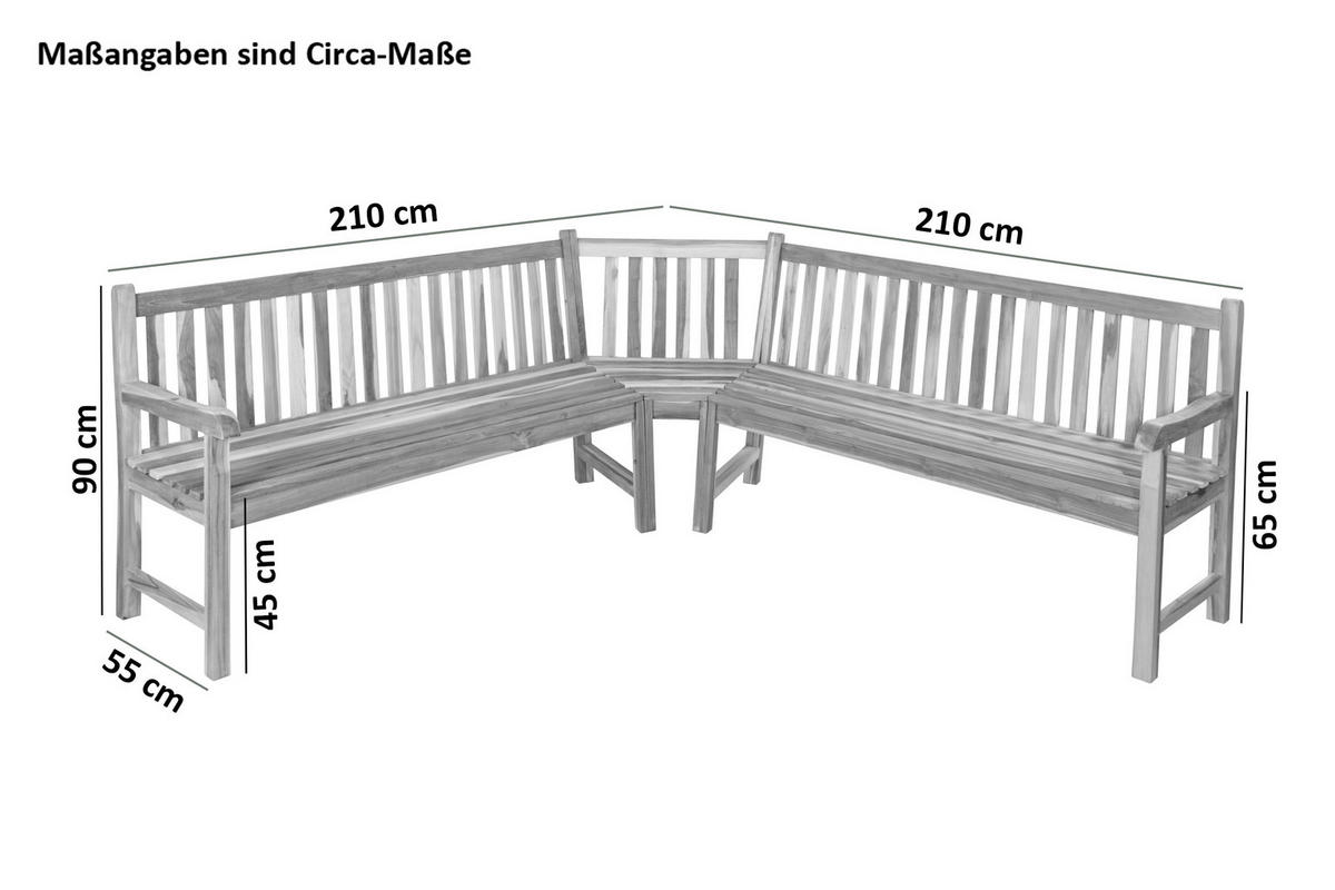 GARTENMÖBELSET 4TLG. MADERA ARUBA - Beige, Holz - SAM