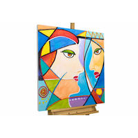 ACRYLBILD HANDGEMALT 87/87 cm - Multicolor, Holz/Textil (87/87cm) - KUNSTLOFT