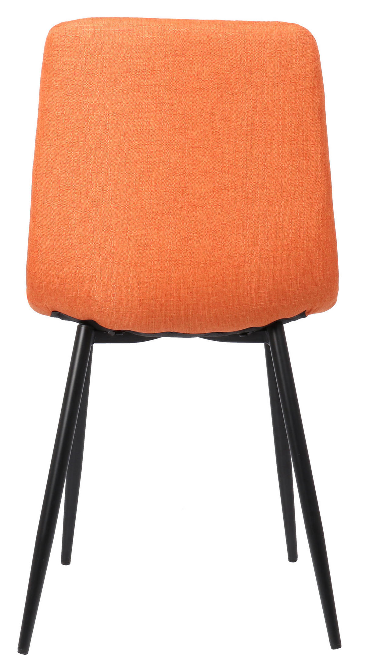 ESSZIMMERSTUHL Till, 2er Set Stoff, Gestell Metall matt Schwarz Orange - Schwarz/Orange, Textil/Metall (45/88/52cm) - TPFLiving