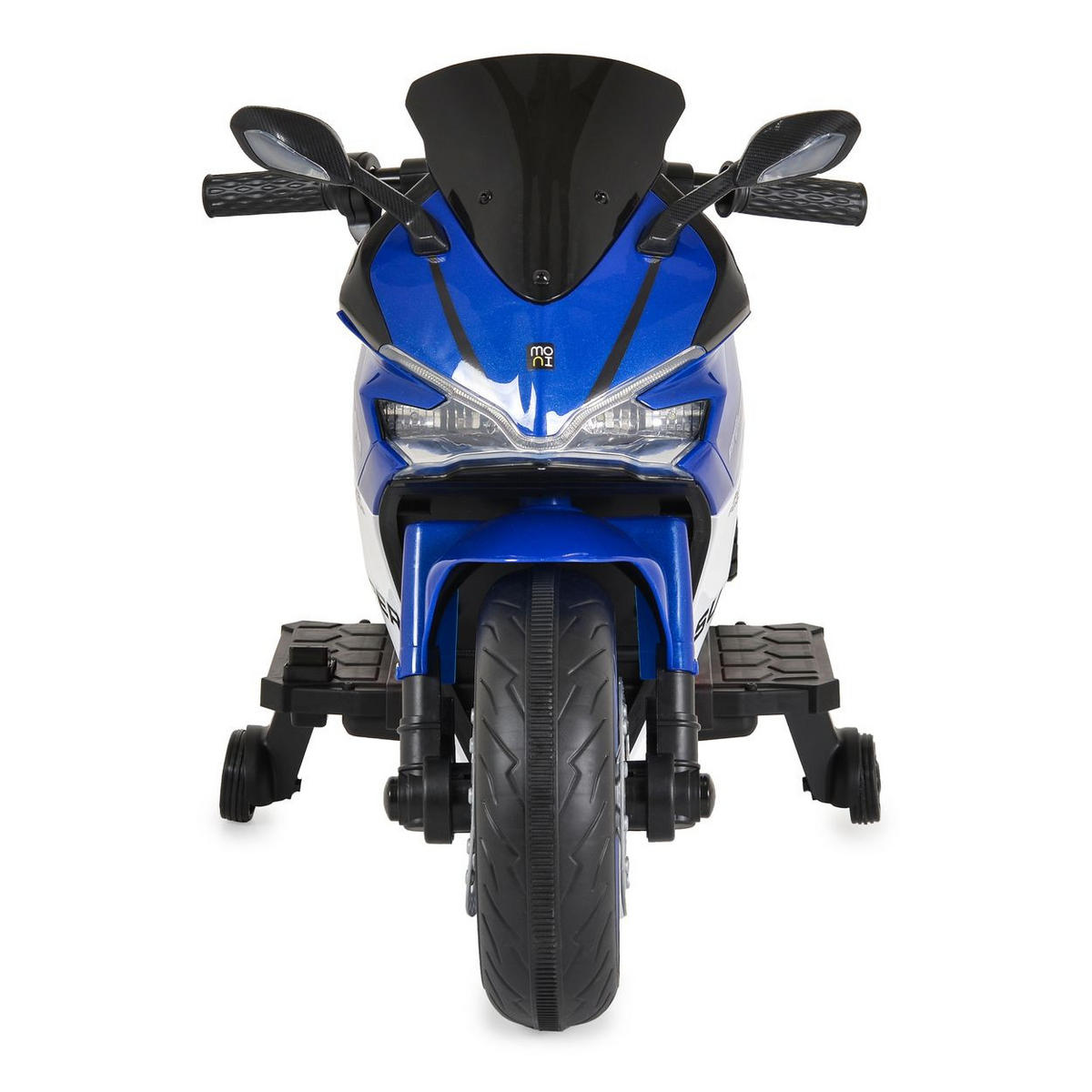ELEKTROMOTORRAD Surfer blau Stützräder Fußstütze Bluetooth MP3-Ausgang - Blau, Kunststoff (115/57/70cm) - Moni