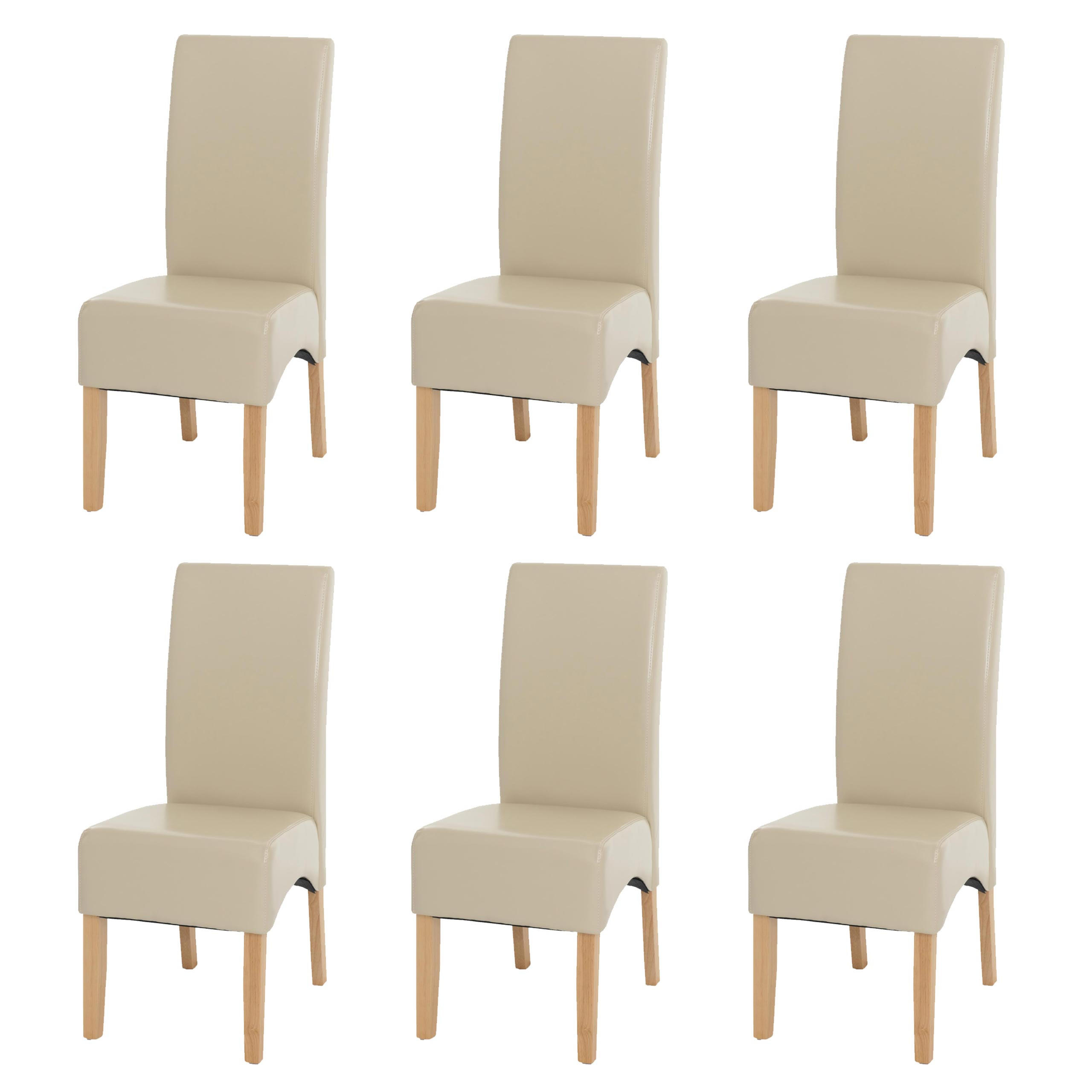 ESSZIMMERSTUHL Beige 6er-Set - Beige/Creme, Holz (44/102/54cm) - MCW