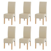 ESSZIMMERSTUHL Beige 6er-Set - Beige/Creme, Holz (44/102/54cm) - MCW