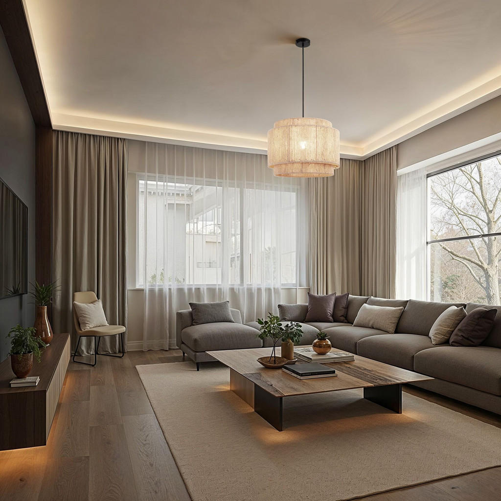 Thumbnail - tectake Hängeleuchte, Natur, Metall, 46x32x46 cm, CE, Lampen & Leuchten, Innenbeleuchtung, Hängelampen, Pendelleuchten