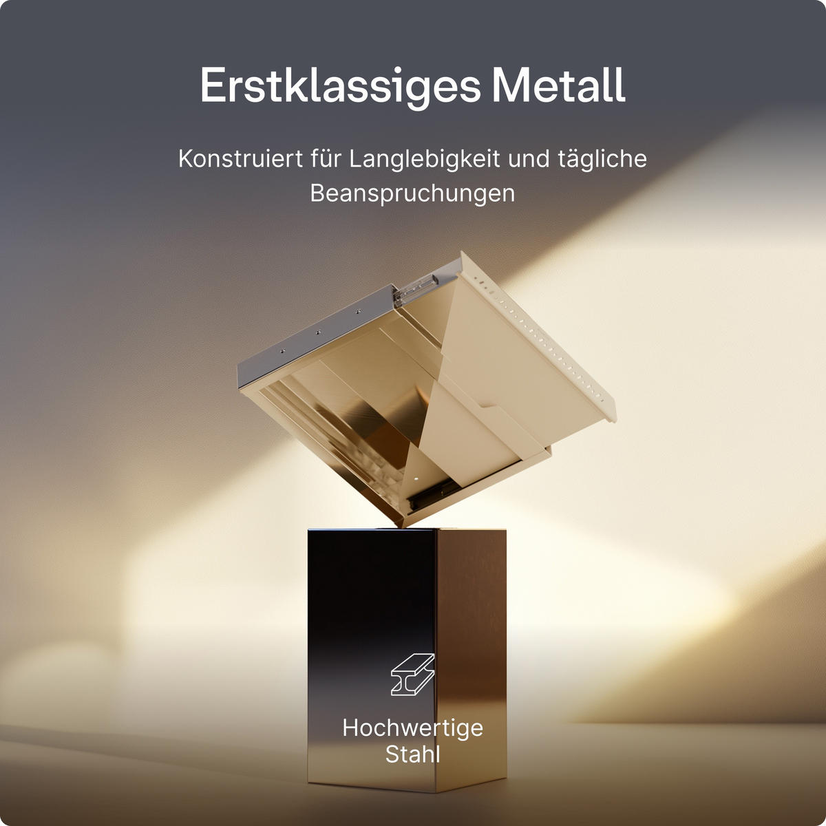 SCHUBLADEN-ORGANIZER unter dem Schreibtisch, 41x27x5cm Weiß - Weiß, Metall (41/27/5cm) - Desktronic