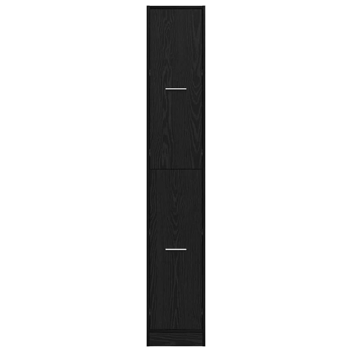 APOTHEKERSCHRANK -Muster -Muster 30/41/174,5 Cm - Schwarz, Holzwerkstoff (41/174.5/30cm) - vidaXL
