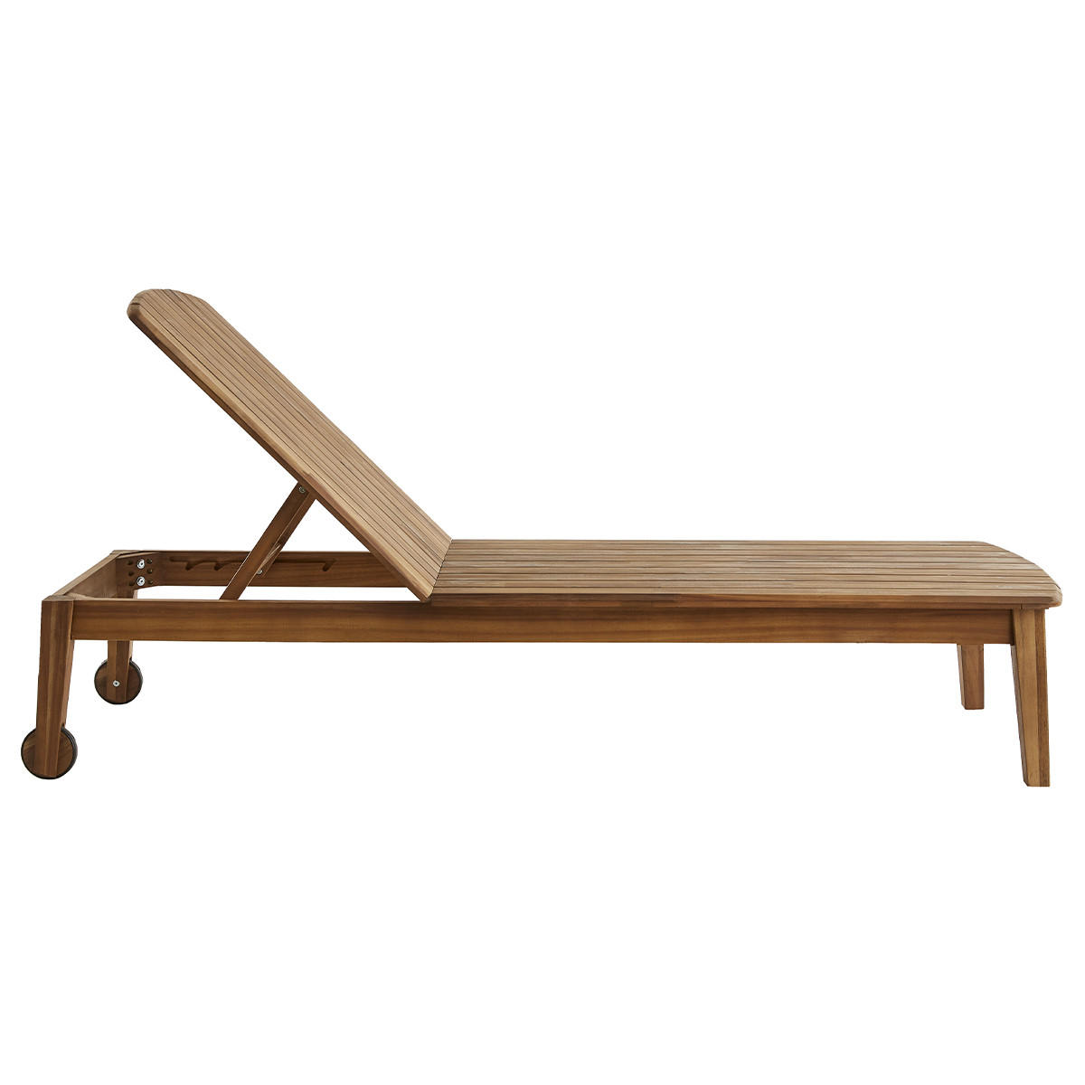 SONNENLIEGE Massives Akazienholz CANOPEE - Naturfarben, Holz (70/100/195cm) - Miliboo