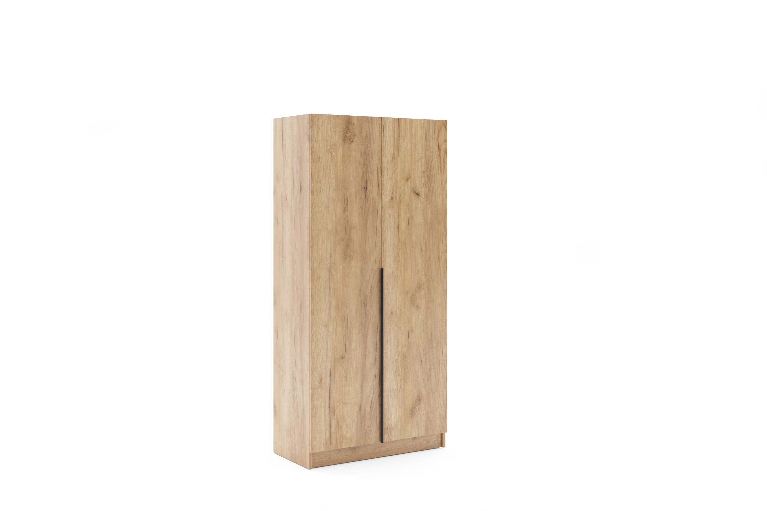 DREHTÜRENSCHRANK Riva 2-türig mit Spiegel – Craft Gold - Goldfarben, Holzwerkstoff (100/245/42cm)
