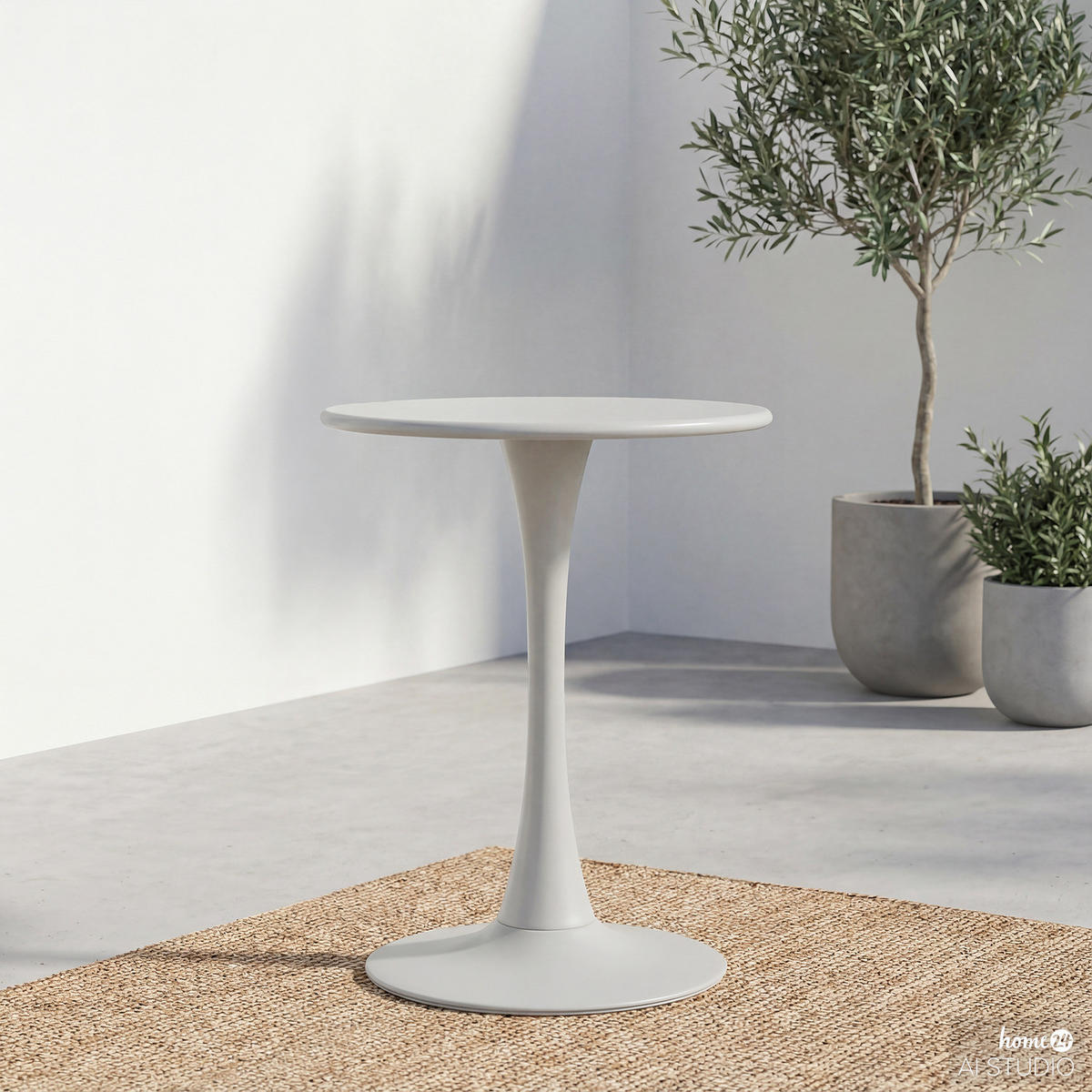 GARTENTISCH - Stahl - Beige, Metall (60/60/75cm) - home24