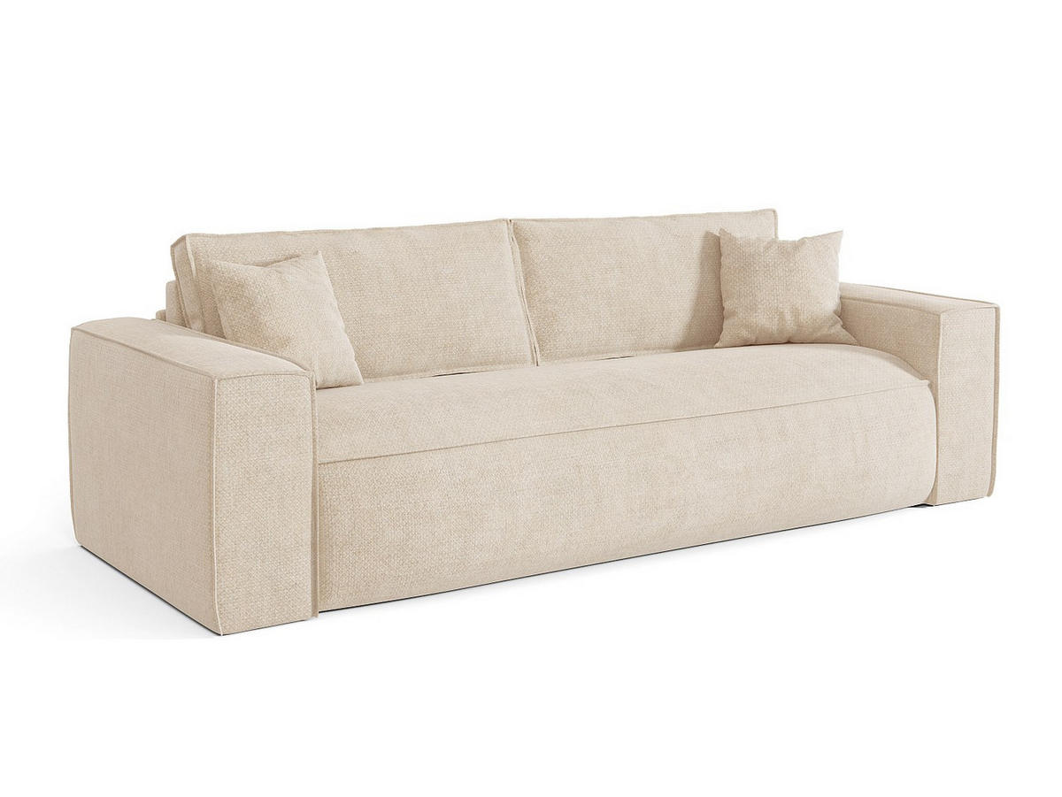 SCHLAFSOFA - 3 Personen - Stoff - Beige - - Beige, Textil (216/80/105cm) - Vente-Unique
