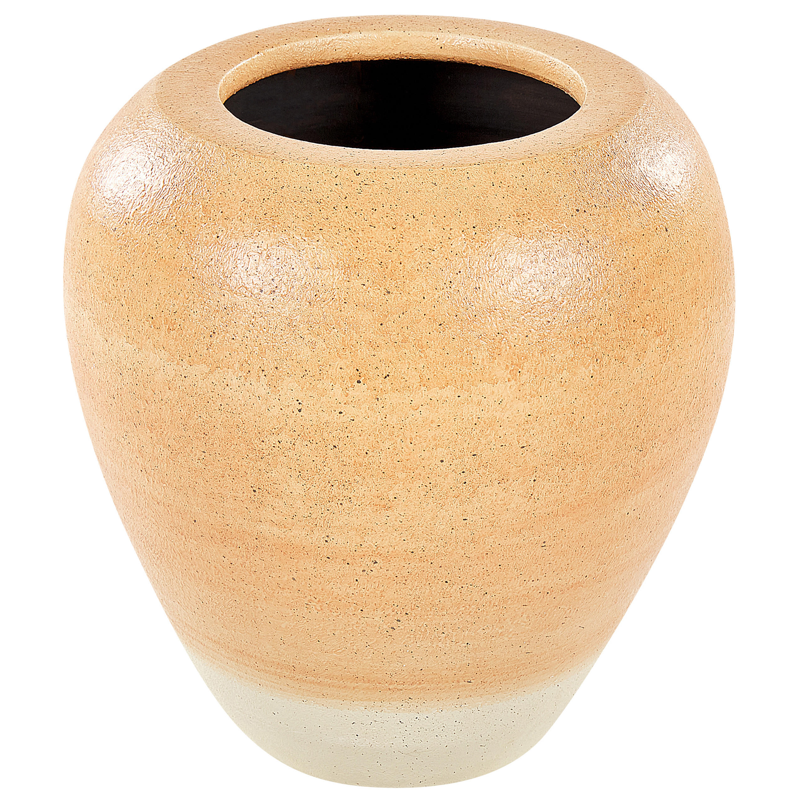 DEKOVASE Terrakotta orange Skione - Orange, Stein (34cm) - Beliani