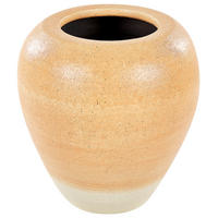 DEKOVASE Terrakotta orange Skione - Orange, Stein (34cm) - Beliani