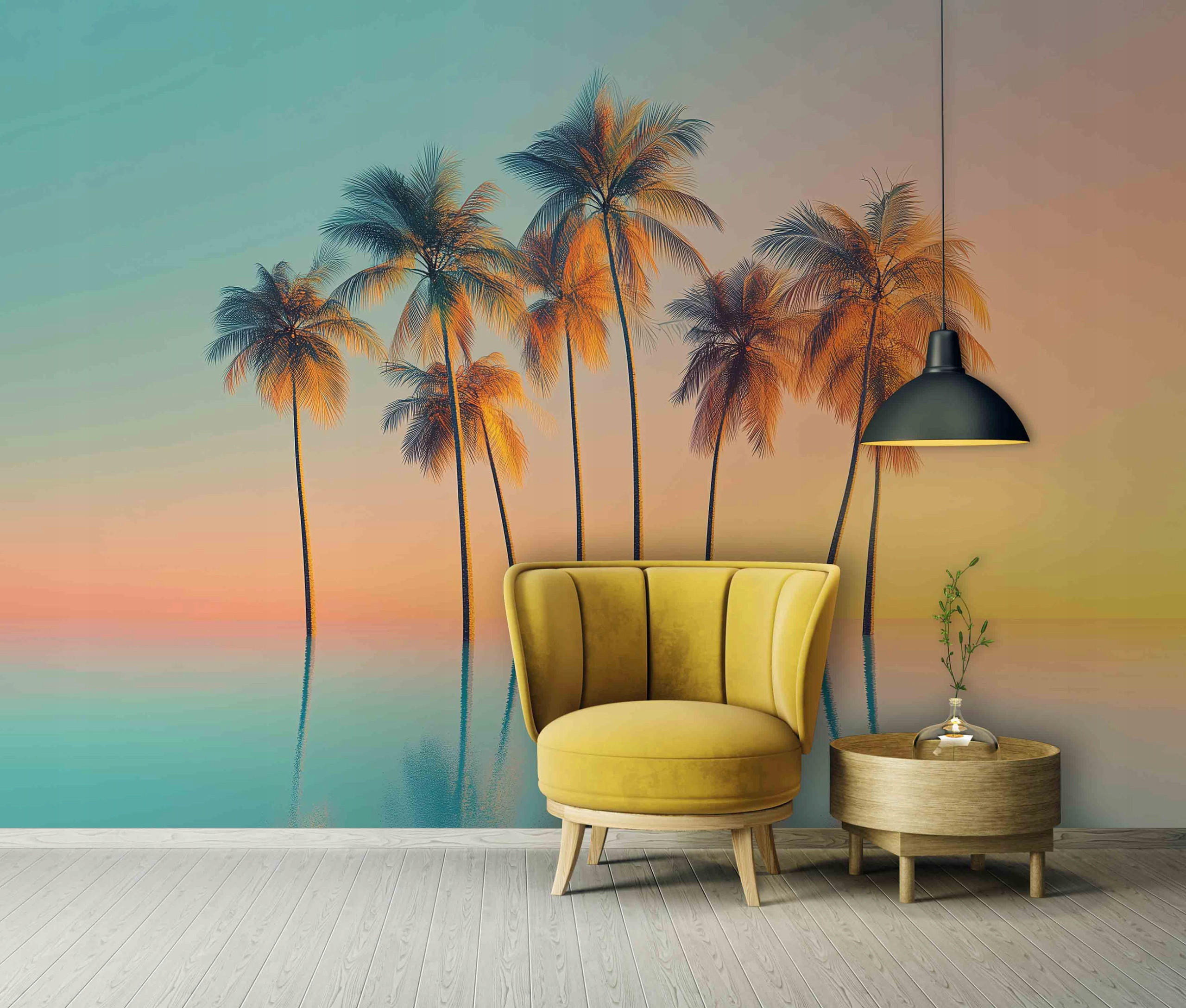 FOTOTAPETE Meer Palmen Hawaii 150x105 - Multicolor, Papier (150/105cm) - Wallarena