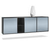 SIDEBOARD Cuba Türen in Denim - Pastellblau, Holzwerkstoff (182/53/35cm) - Vladon