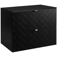WASCHBECKUNTERSCHRANK TREND Schwarz matt 80/46/60 cm - Schwarz, Holzwerkstoff (80.6/62.6/46cm) - Rodan