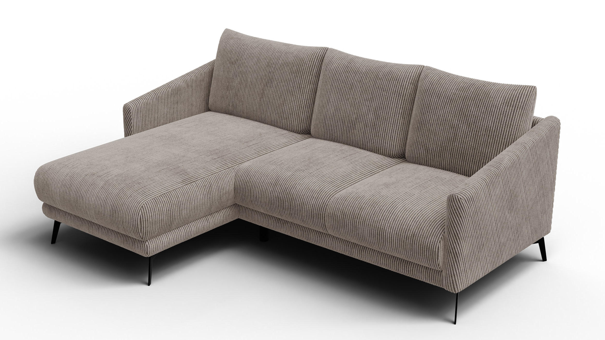 Thumbnail - Courtois Laville Ecksofa, Taupe, Textil, L-Form, 221x156 cm, Wohnzimmer, Sofas & Couches, Wohnlandschaften, Ecksofas