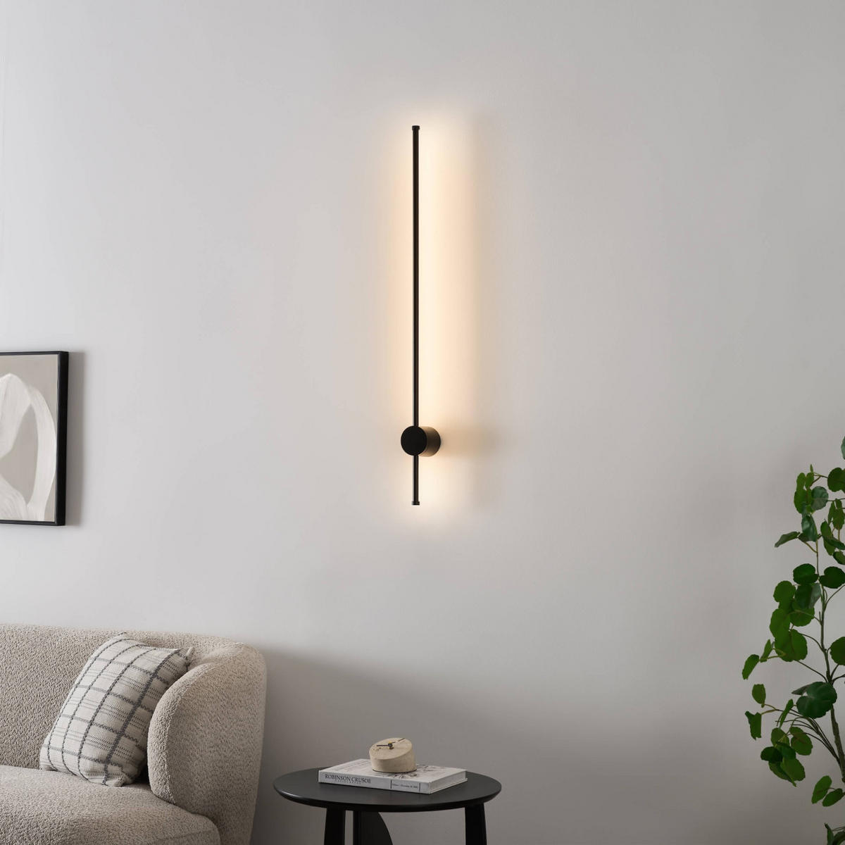 WANDLEUCHTE Nikolai, Schwarz, 97cm - Schwarz, Metall (8/97/7cm) - KOSILUM