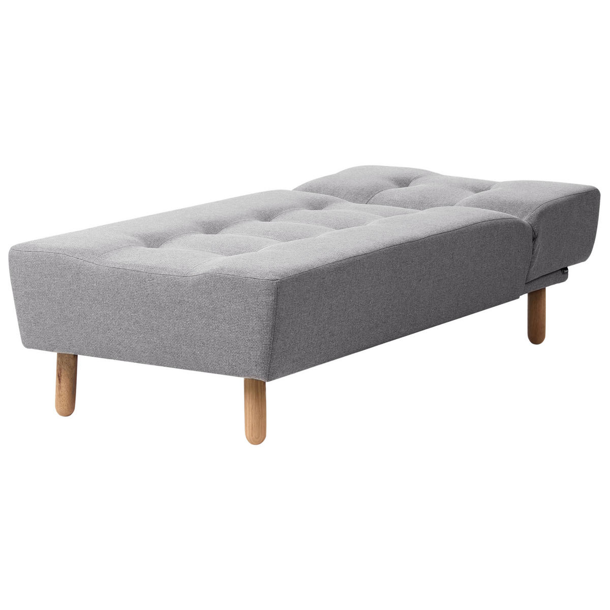 CHAISELONGUE Stoff Grau Alsten - Dunkelgrau/Braun, Textil (163/80/75cm) - Beliani