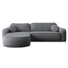 Ecksofa VENUS mit Schlaffunktion und Bettkasten, Poso 60 - Grau, Textil (275/178cm) - Lookway
