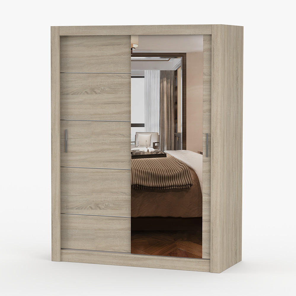 imoebel24 Kleiderschrank Sonoma Eiche 150x215x64 cm